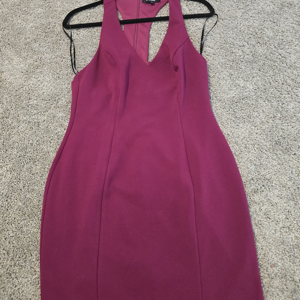 Lulu's Vibrant Fuchsia Backless Dress